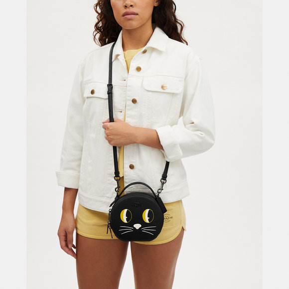 NWT Coach Outlet Canteen Crossbody With Halloween Cat - Picture 4 of 7